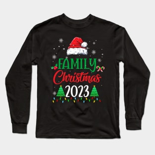 Family Christmas 2023 Matching Family Christmas Squad Santa Long Sleeve T-Shirt